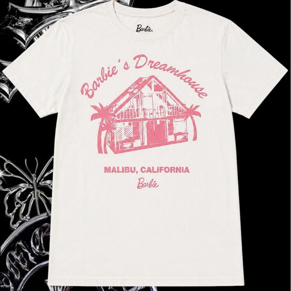 White Barbie graphic T-shirt
